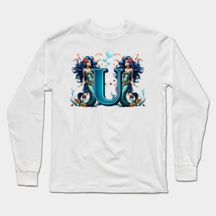 Mermaid Alphabet The Letter U Long Sleeve T-Shirt